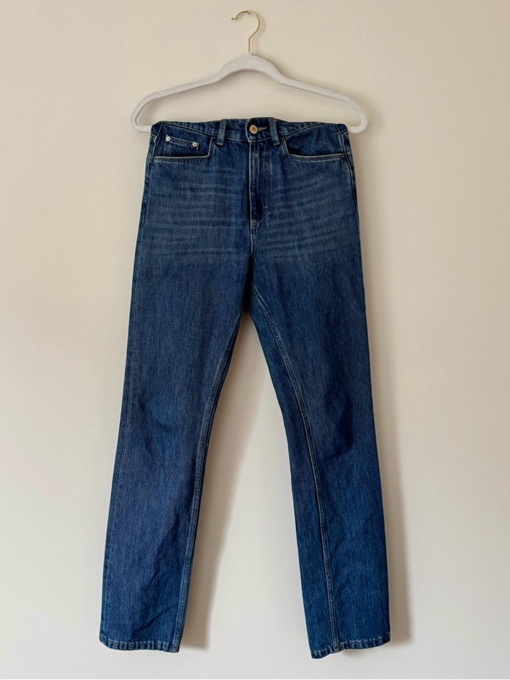 Wandler Carnation Straight Leg Long Jeans, Medium Wash Blue Denim – Size 25 (2)